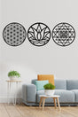 Flower of Life Lotus Flower And Sri Yantra Triple