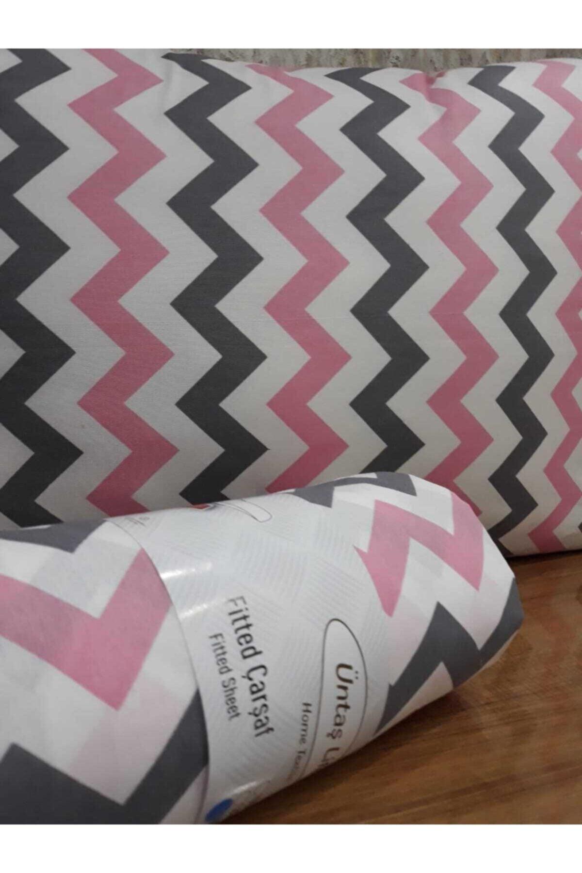 Life Single Elastic Bed Sheet +1 Pillowcase 100x200 Pink Gray Eczikzak22 - Swordslife