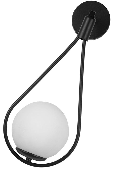 Lighting Drop Sconce Black and White Globe Glass (2 Pieces) - Swordslife