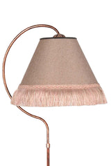 Lighting Floor Lamp Drizzle Ellipse Black Copper Patina Lampshade Rose Dry Tassel Pink - Swordslife