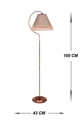 Lighting Floor Lamp Drizzle Ellipse Black Copper Patina Lampshade Rose Dry Tassel Pink - Swordslife