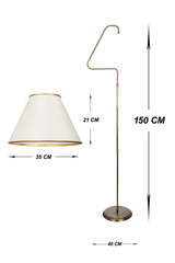 Lighting Floor Lamp Gold Lena Triangle Black Yellow Patina (gold Circle) Cream Hat - Swordslife