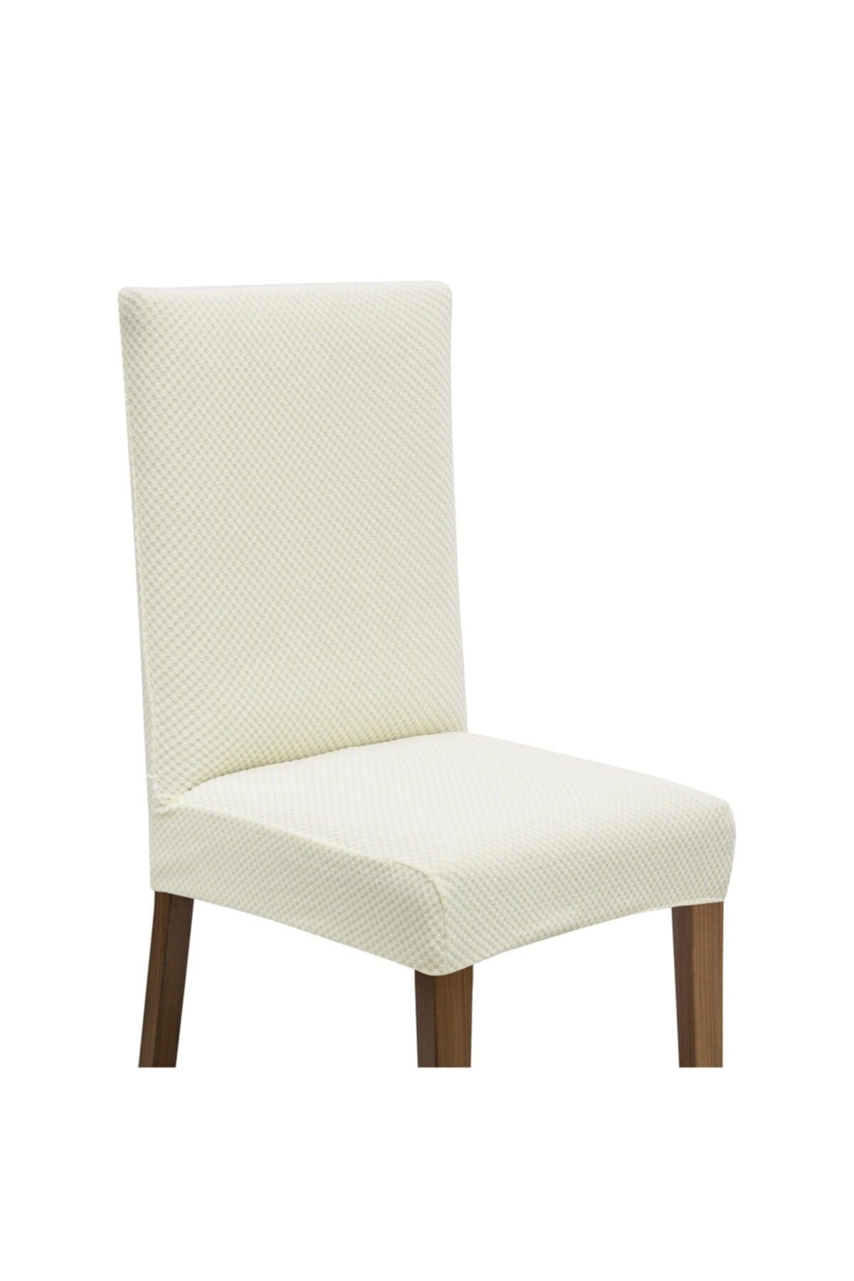 Lycra Washable Single Chair Cover | Chair Cover Ecru - Swordslife