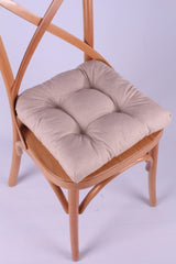 Lina Pofidik Beige Chair Cushion Specially Stitched Laced 40x40 cm - Swordslife