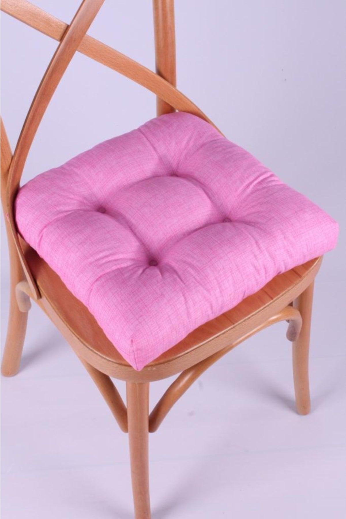 Lina Pofidik Pink Chair Cushion Specially Stitched Laced 40x40 cm - Swordslife