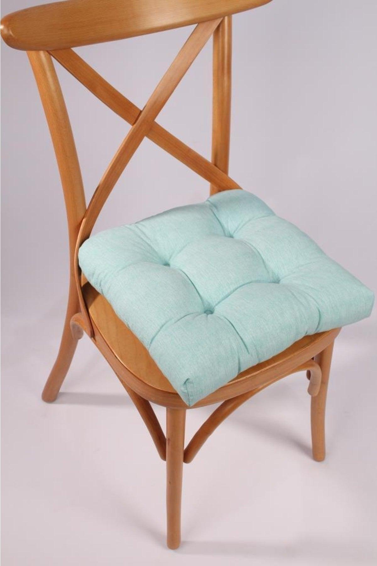 Lina Pofidik Water Green Chair Cushion Specially Stitched Laced 40x40 cm - Swordslife