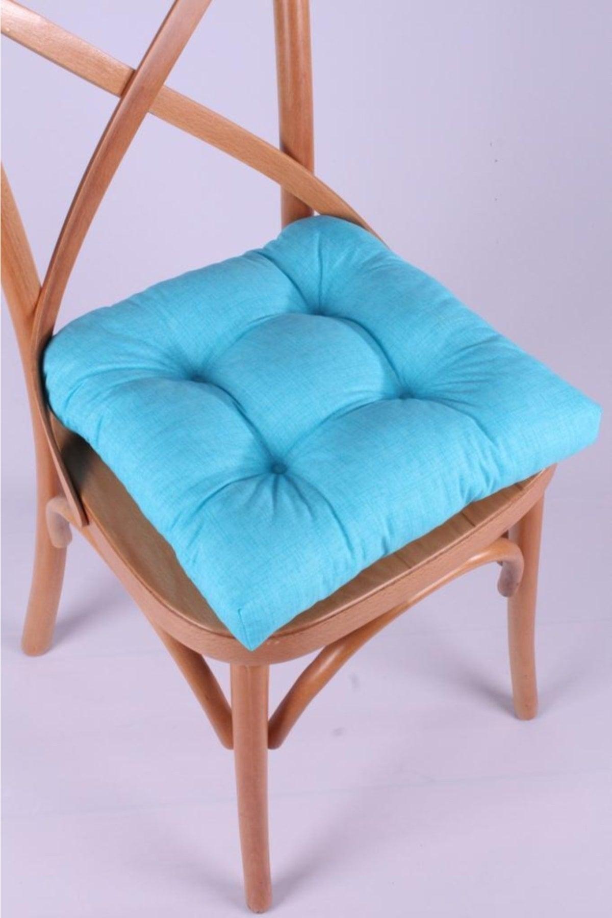 Lina Pofidik Turquoise Chair Cushion Specially Stitched Laced 40x40cm - Swordslife