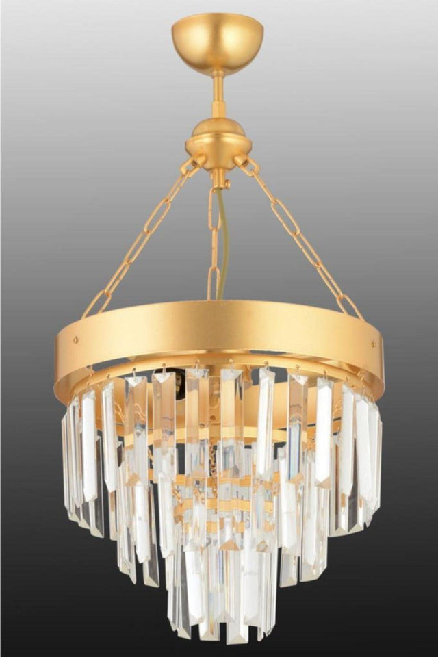 Linda 30 Gold Luxury Crystal Stone Chandelier - Swordslife