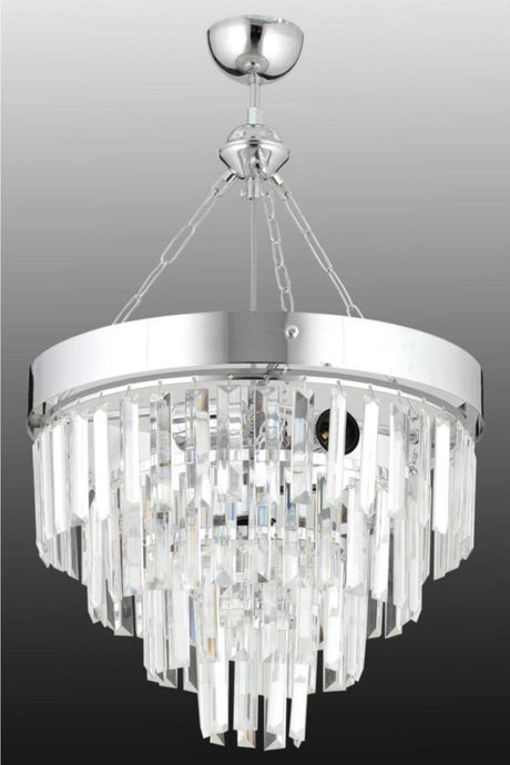 Linda 40 Silver Luxury Crystal Stone Chandelier - Swordslife