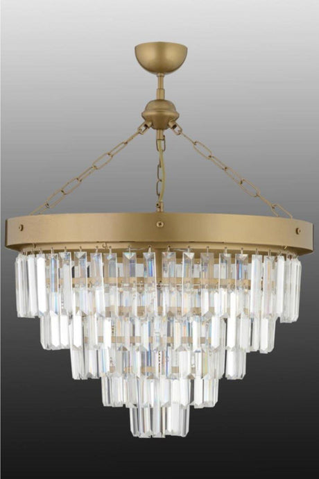 Linda 50's Tumbled Luxury Crystal Stone Chandelier - Swordslife