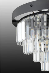 Linda 50's Black Luxury Crystal Stone Chandelier - Swordslife