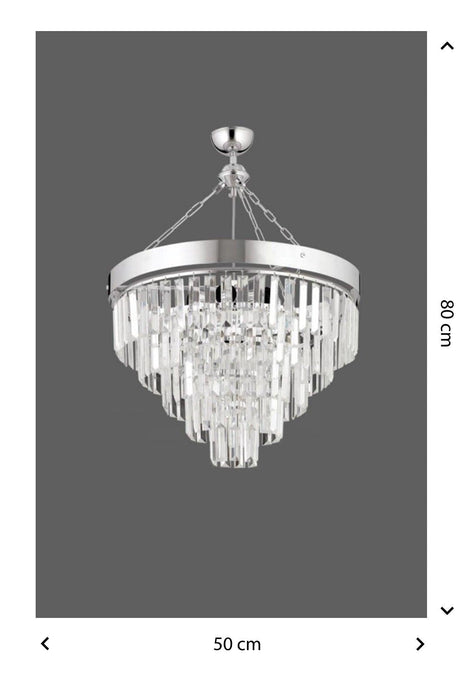 Linda 50 Silver Luxury Crystal Stone Chandelier - Swordslife