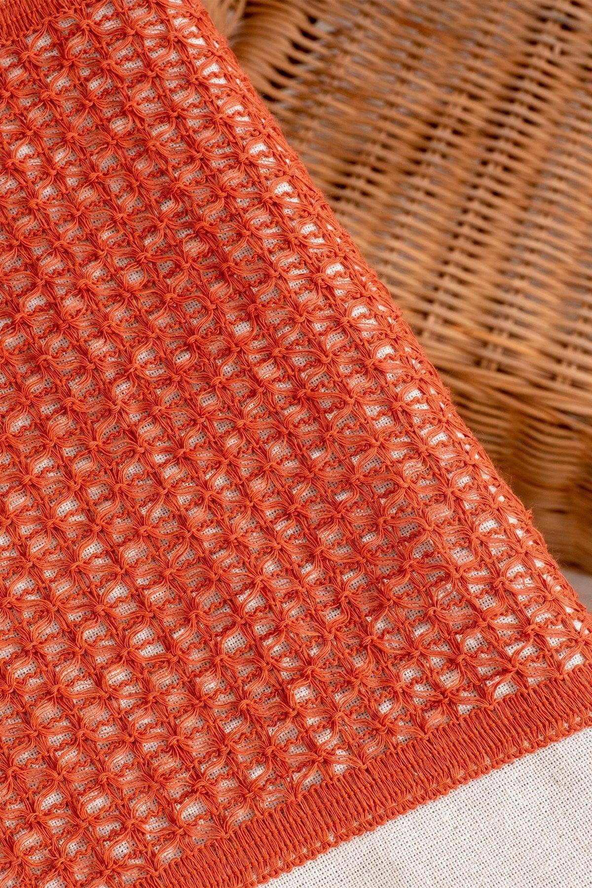 Linen Top Full Lace Tasseled Tile in the Middle 45x150 Cm Runner Table Cloth - Swordslife