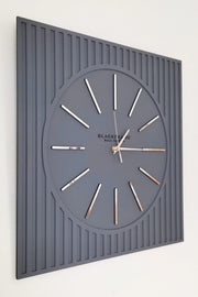 - Lines Effects Series Special Design Wall Clock - Anthracite & Silver - 50x50cm - Swordslife