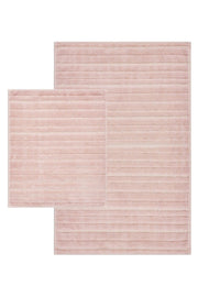 Lines Natural Cotton 2 Piece Bathroom Rug Set - Swordslife