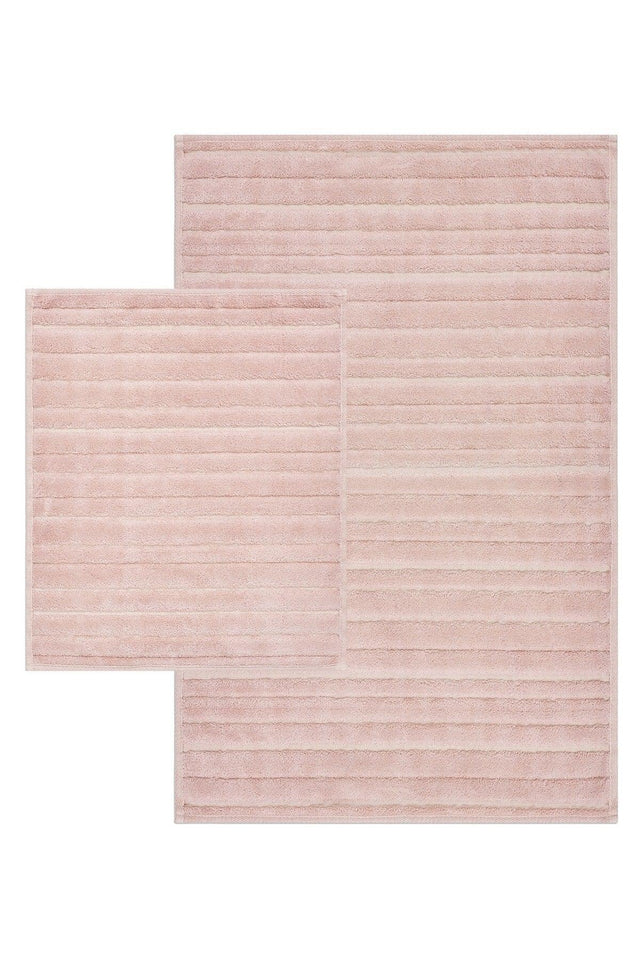 Lines Natural Cotton 2 Piece Bathroom Rug Set - Swordslife