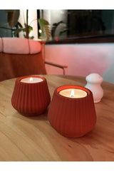 Liny 2 Pcs Terracotta Tealight Candle Holder. - Swordslife