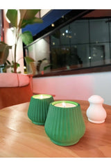 Liny 2 Green Tealight Candle Holder - Swordslife