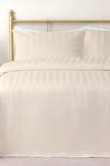 Lior Striped Cotton Satin King Size Duvet Cover