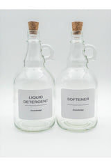 Liquid Detergent Bottle And Softener Bottle Cork Cap 1000ml - Swordslife