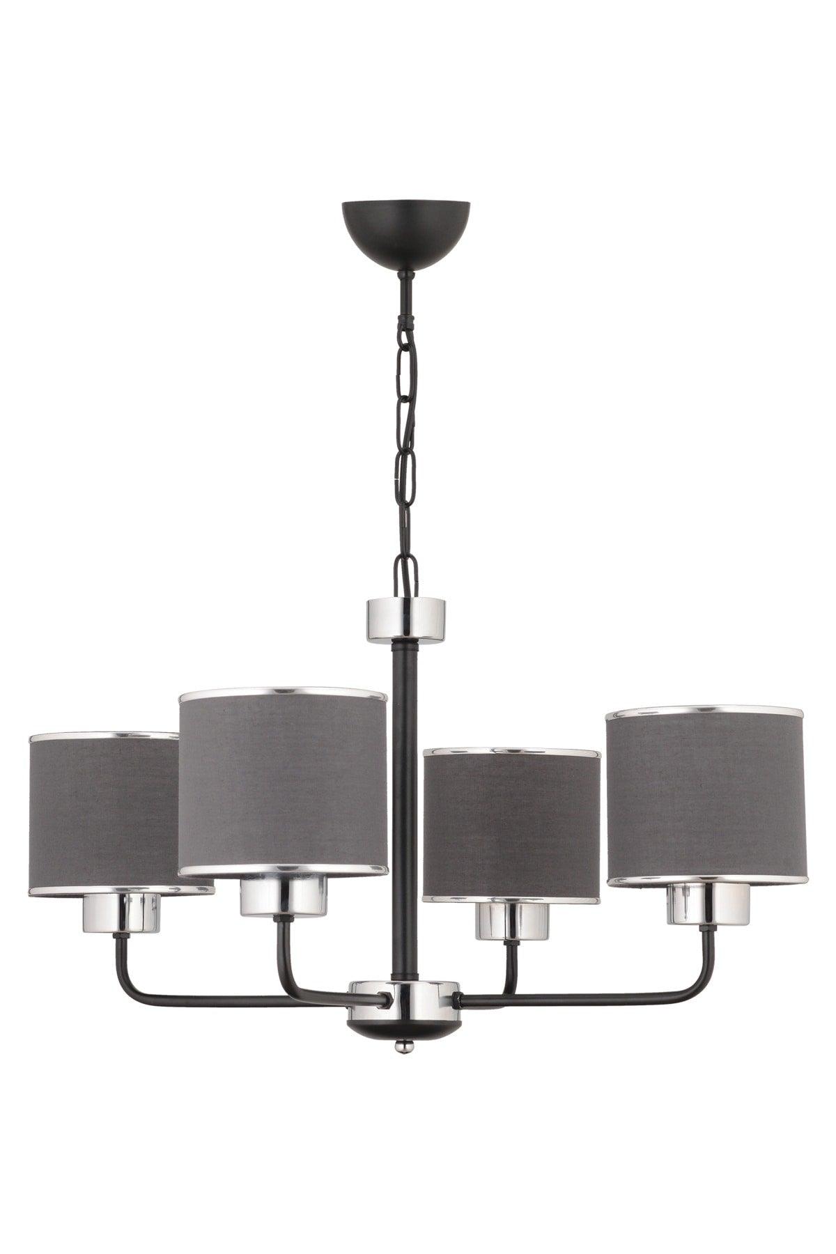 Lisa 4 Pieces Modern Anthracite Pendant Lamp Chandelier - Swordslife