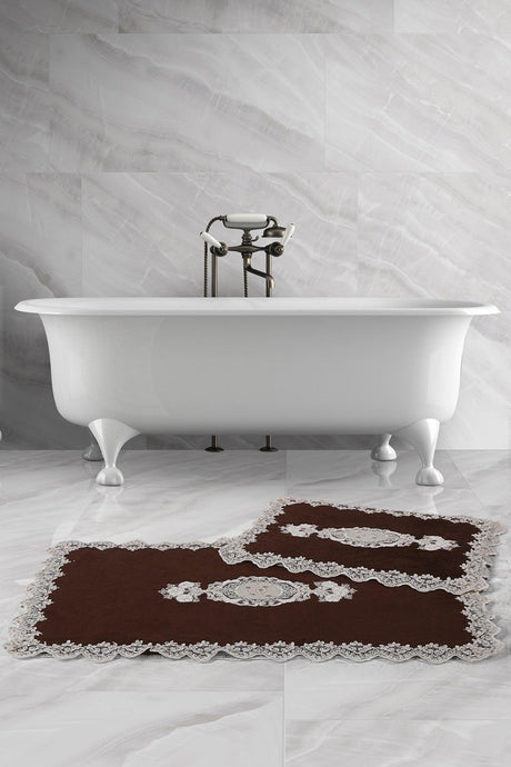 Lisa Corner Brown 2 Pack French Guipure Bath