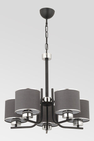 Lisbon 5 Li Anthracite Pendant Lamp Chandelier - Swordslife