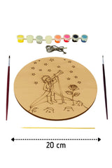 The Little Prince Telescope Themed Wood Painting