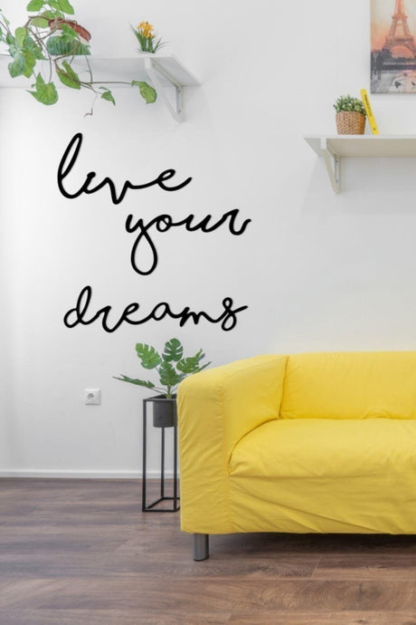 Live Your Dreams Wooden Graffiti - Laser Cut Wall Decor - Swordslife