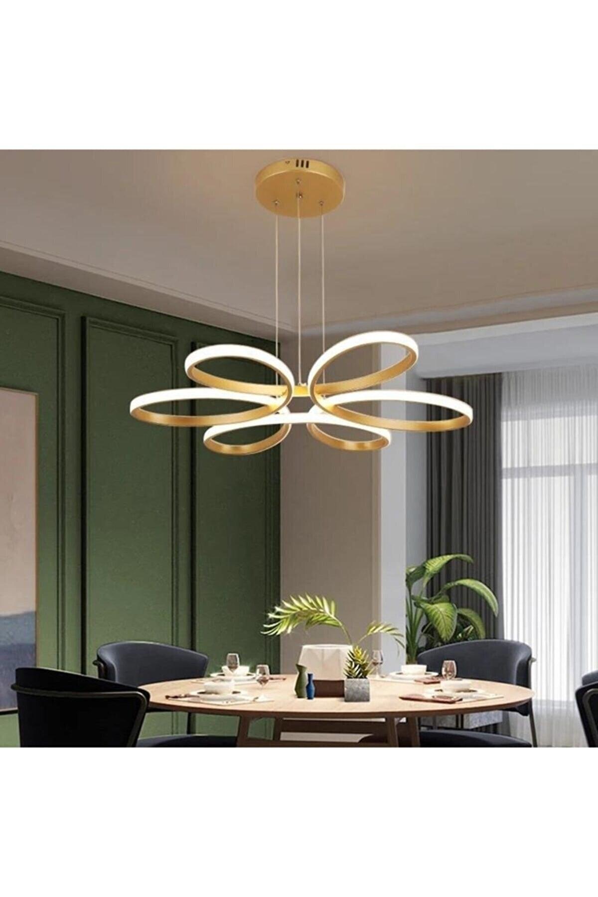 Living Room Living Room Bedroom Kitchen Pendant Lamp Led Chandelier Tumbled - Swordslife