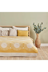 Liya Cotton Single Blanket Mustard (150x200 Cm) - Swordslife