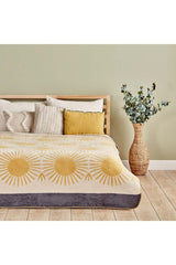 Liya Cotton Single Blanket Mustard (150x200 Cm) - Swordslife