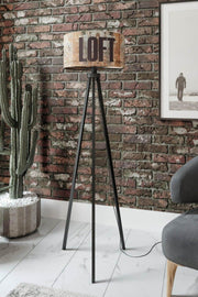 Loft Patterned Decorative Modern Wooden Mdf Tripod Floor Floor Lamp - Swordslife