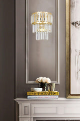 Lora Crystal Glass Stone Luxury Wall Sconce - (Yellow Gilding) - Swordslife