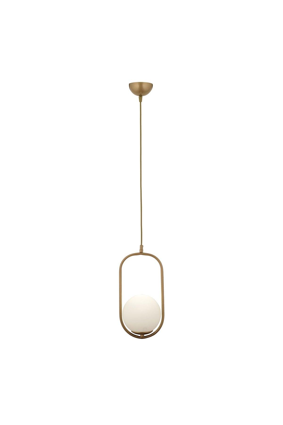 Lorin Single Tumbled Pendant Lamp Modern with White Glass