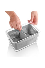 Lossa Organizer Fruit Vegetable Storage Container With Strainer And Compartments 9 Lt - Swordslife