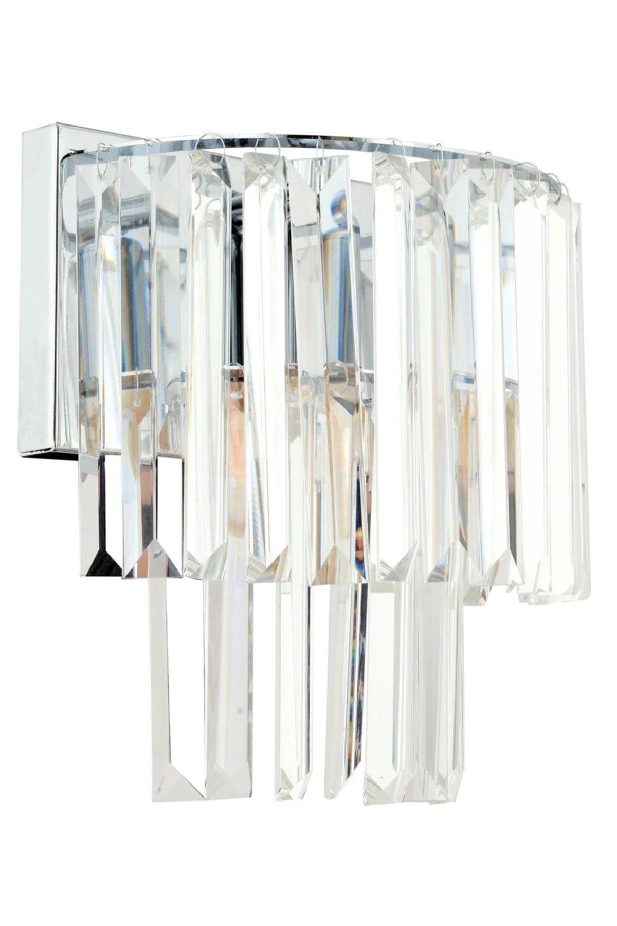 Nilüfer Chrome Crystal Stone Wall Lamp for Bedroom-Bedhead-Living Room Sconce - Swordslife