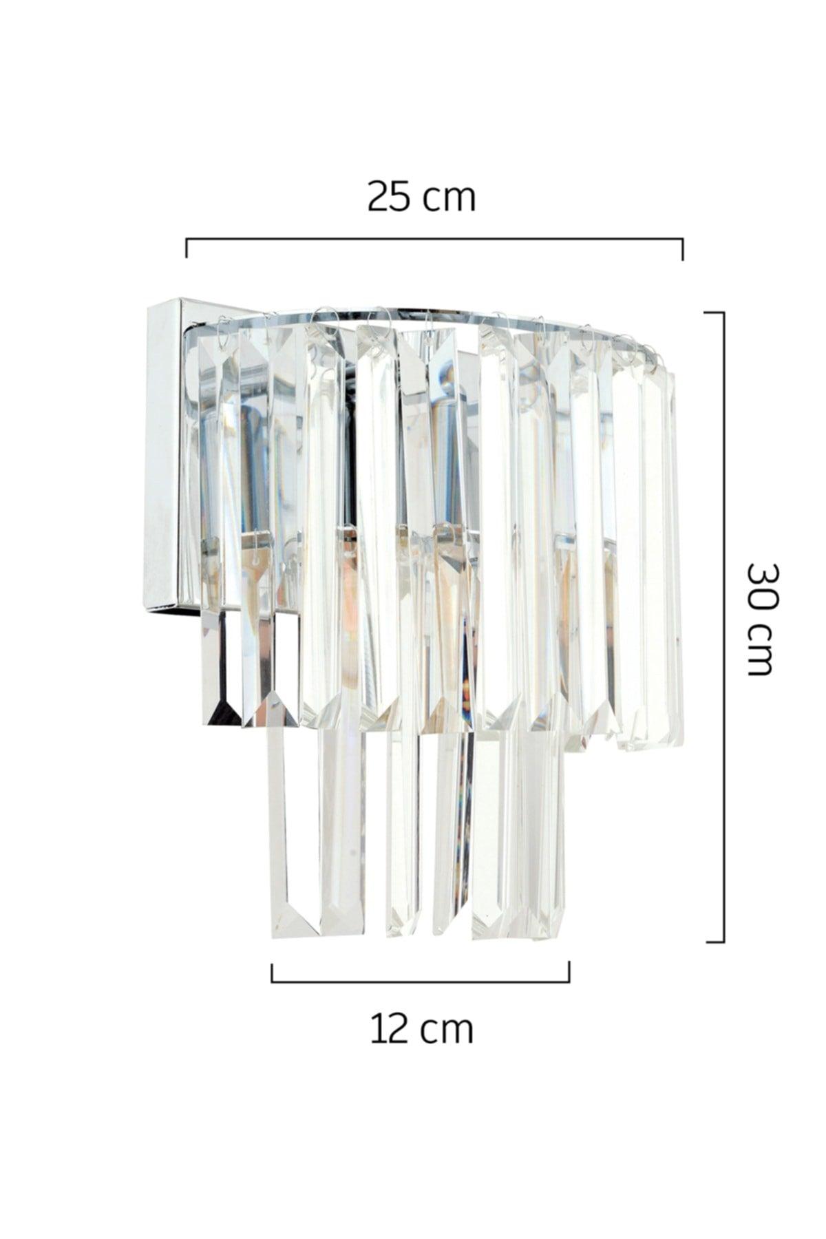 Nilüfer Chrome Crystal Stone Wall Lamp for Bedroom-Bedhead-Living Room Sconce - Swordslife