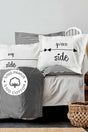 Love Double Black 100% Cotton Duvet Cover Set - Swordslife