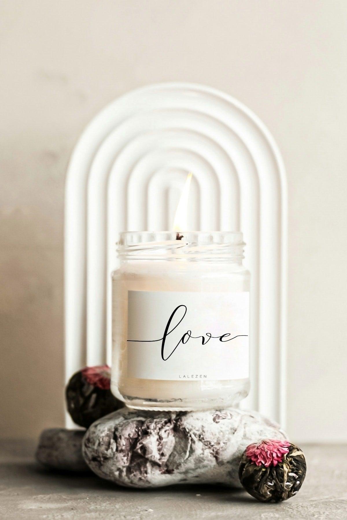Love Labeled Scented Jar Candle