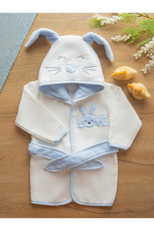 Love Series Tavşancık Organic Baby Boy Bathrobe New Season - Swordslife