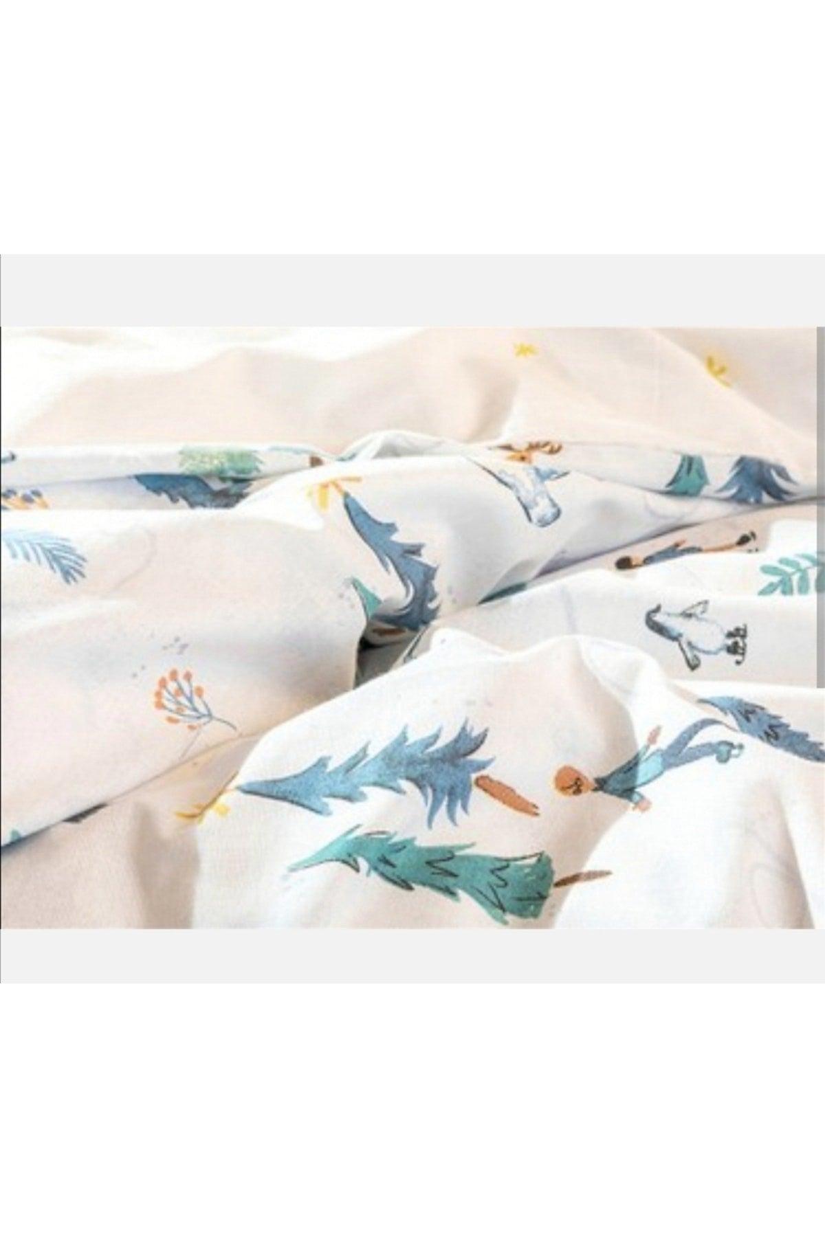 Lovely Winter Cotton Kids Duvet Cover 160x220 Cm White - Swordslife