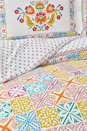 Lumina Yellow 100% Cotton Double Duvet Cover Set - Swordslife