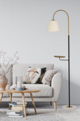 Lumina White Cap Tumbled Modern Design Floor Lampshade Lamp Metal Floor Lamp - Swordslife