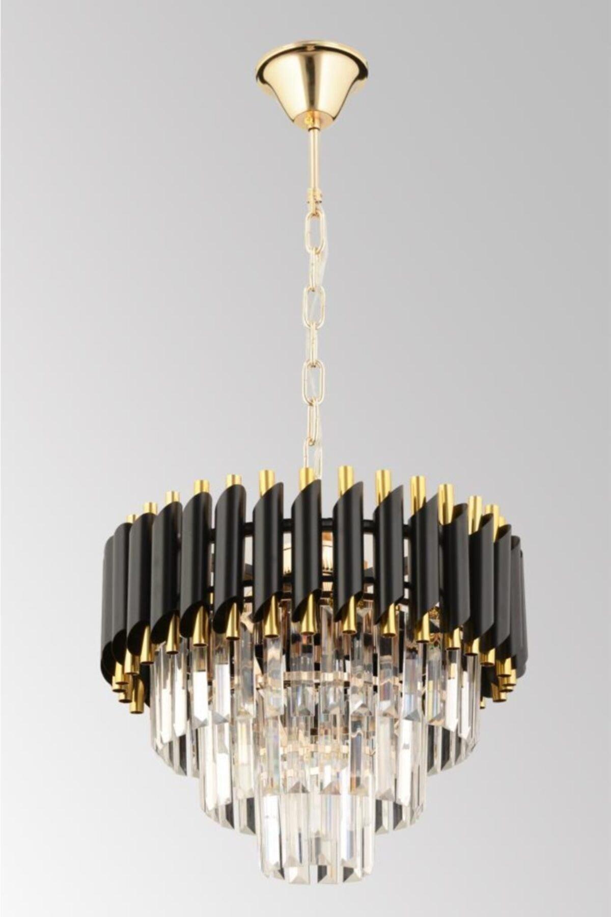 Luna 40' Black-gold Luxury Crystal Stone Chandelier - Swordslife