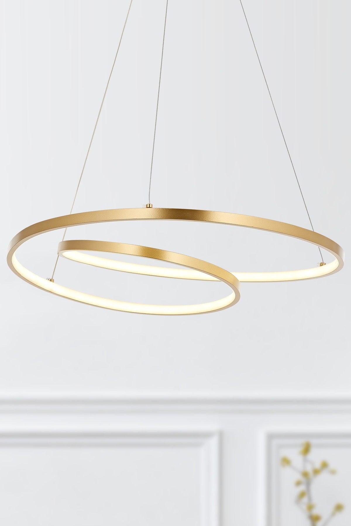 Lundra Pendant Lamp Led Chandelier Gold - Swordslife