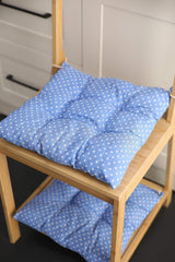 Lux 2 Puff Chair Cushion - Blue - White - Swordslife