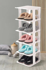 Luxury 5 Tier Shoe Rack White