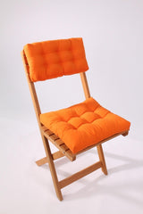 Lux Bistro Kitchen Garden Chair Cushion With Backrest Orange (CUSH AND BACK CUSHION) - Swordslife