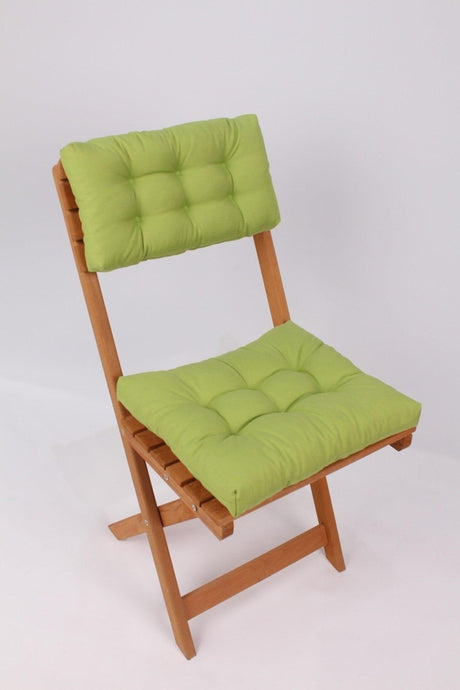 Lux Bistro Kitchen Garden Chair Cushion With Backrest Green (CUSH AND BACK CUSHION) - Swordslife